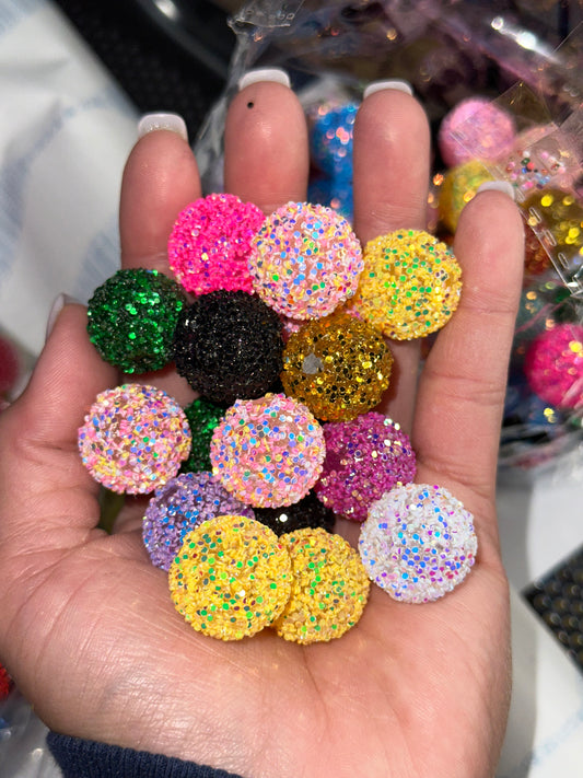 Sugar beads with glitter